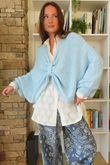 Big Softie Batwing Or Butterfly Knit Baby Blue